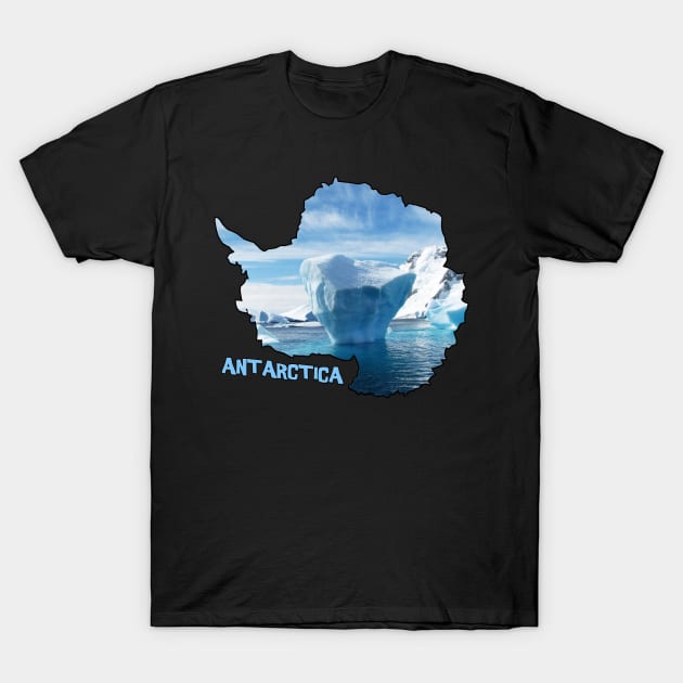 Antarctica Coastline T-Shirt by gorff